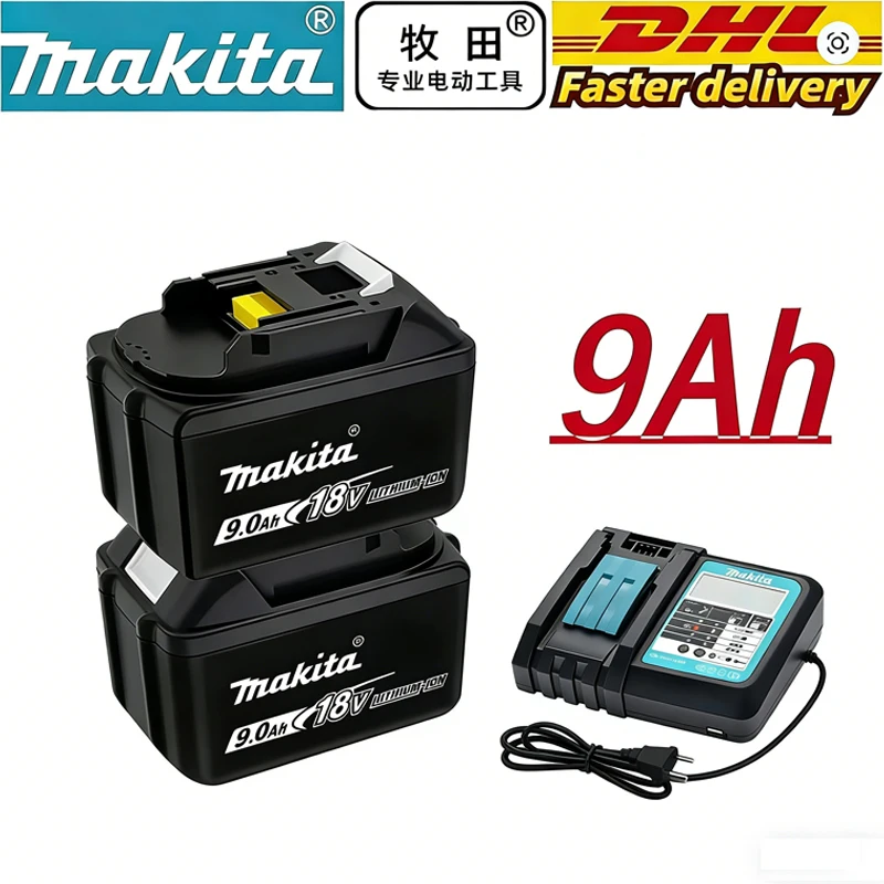 

Аккумулятор Makita 9000 мАч, 100% оригинальный, 18В, 9.0Ач, модели BL1830, BL1815, BL1860, BL1840, для электроинструментов, перезаряжаемый.