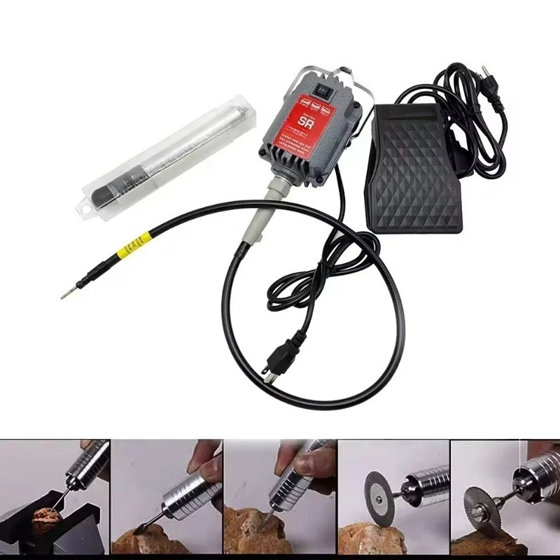 SR Electric Rapid Grinding Polishing Machine Foot Pedal CRANE Jewelry Tools & Equipment Workhead for Polishing & Grindining