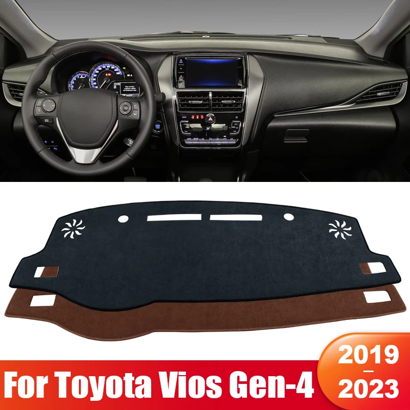 

For Toyota Vios Gen 4 2019 2020 2021 2022 2023 Car Dashboard Sun Shade Cover Instrument Panel Mat Non-slip Pad Accessories