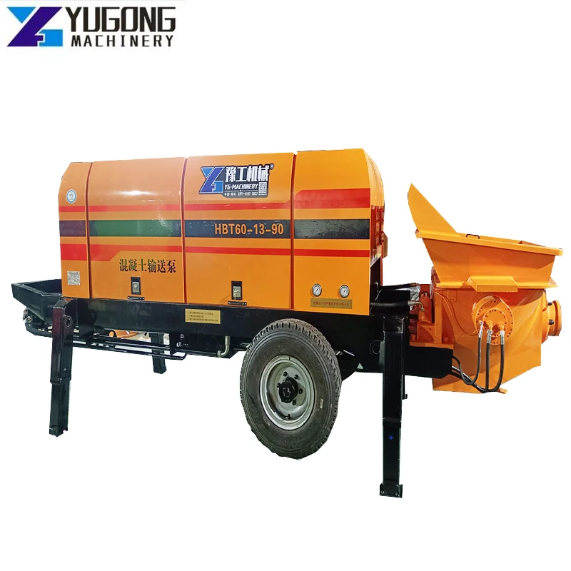 YG Mortar Concrete Conveying Tool Mobile Large Particle Secondary Structure Pump Concrete Pump Diesel Concreting Cement Pump