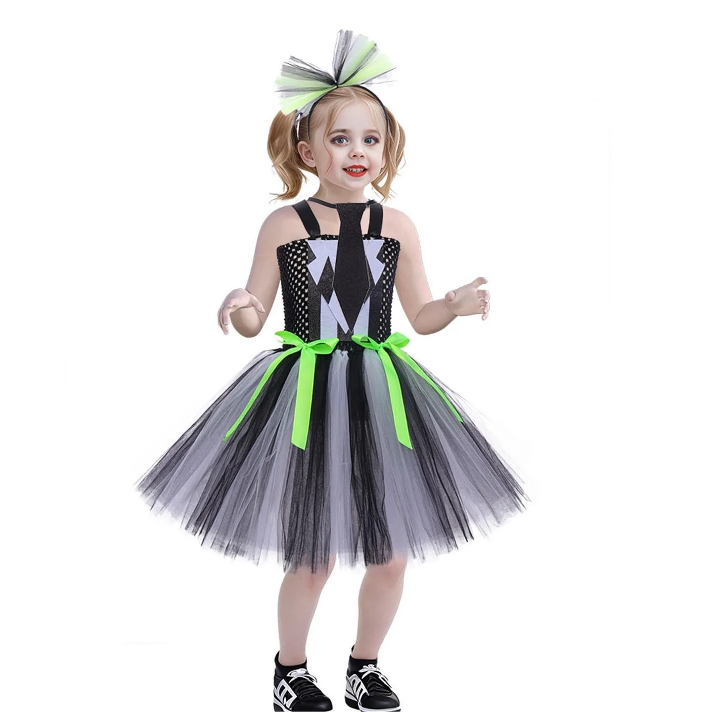 

Детский костюм ужаса на Хэллоуин, фестиваль призраков для девочек, подземный мир, ест, наряд волшебника, фатиновая юбка