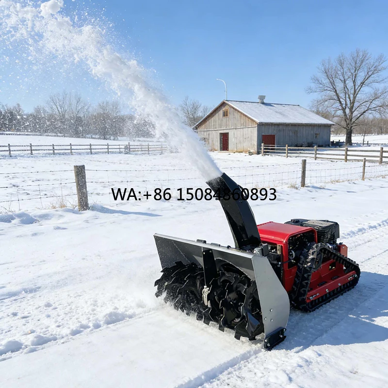 Gardeninggardening ToolsGardeningHigh-Power Remote Snow Removal Robot Farm Road Snow Blower Plow Shovel 8000 M²/Hgardening Tools