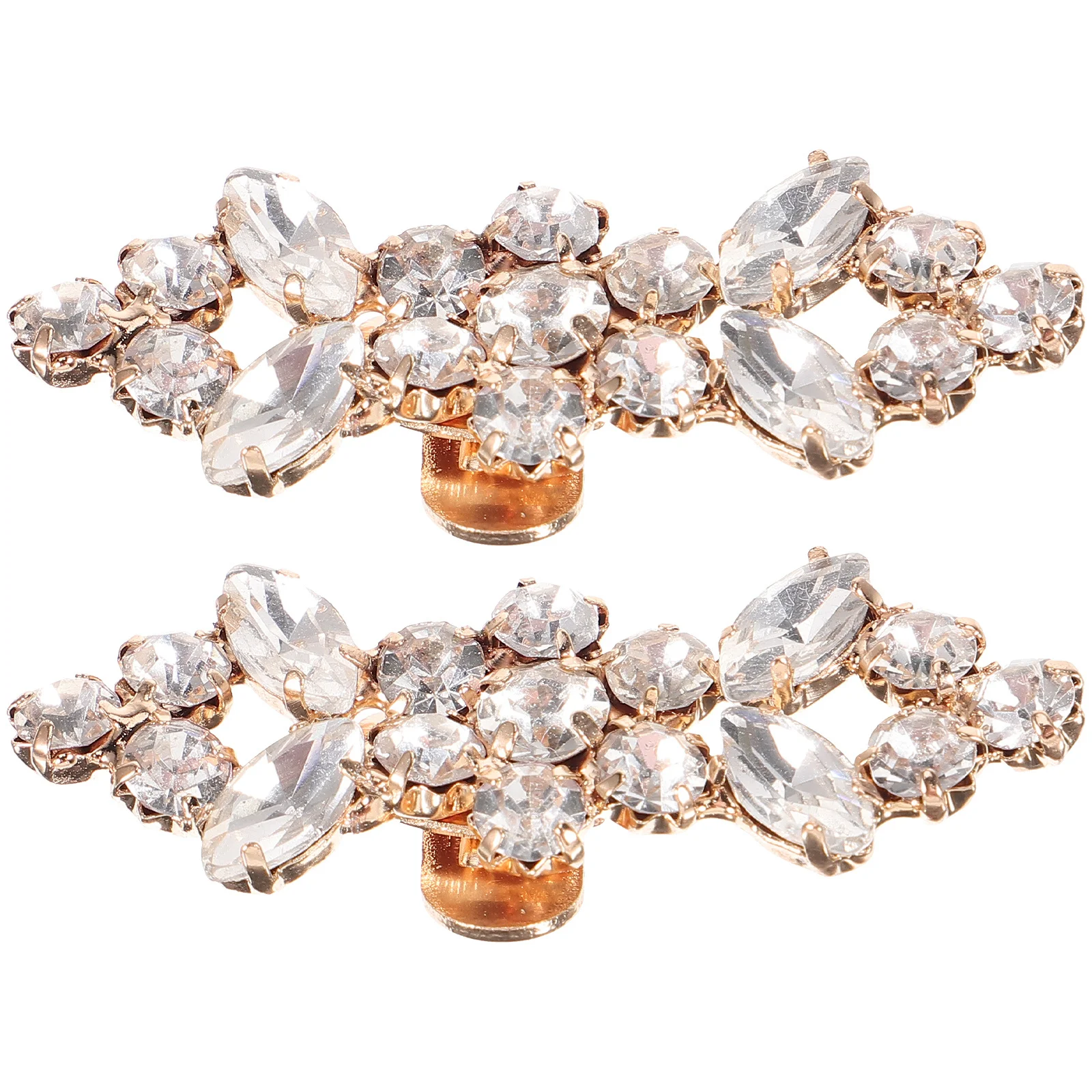 

2Pcs Water Drill Shoe Clips Sparkly Rhinestone Bling Shoe Jewelry Decorative Clips for Wedding Party Bridal Pumps Heel Flats