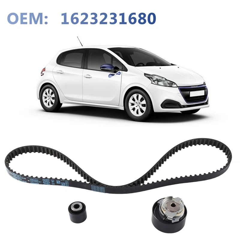 

1623231680 Car Timing Component Suit Timing Belt Tensioner Kit For Peugeot 208 3008 301 Partner Citroen C1 C3 C4 DS