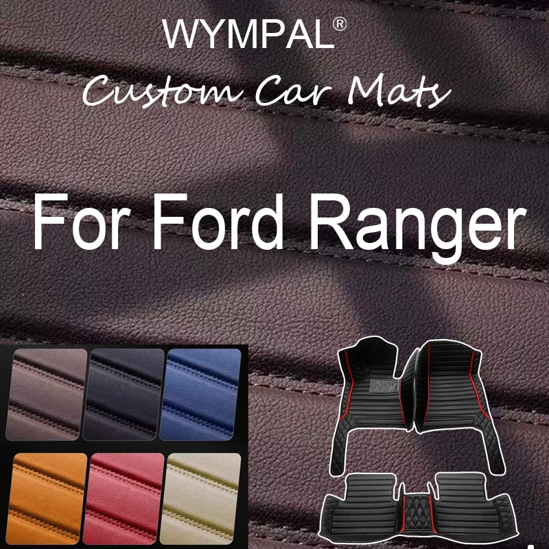 

Luxury Car Floor mats for Ford Ranger 2020 2019 2018 2017 2016 2015 2014 2013 2012 Carpets Rugs Interior Parts Leather Pads