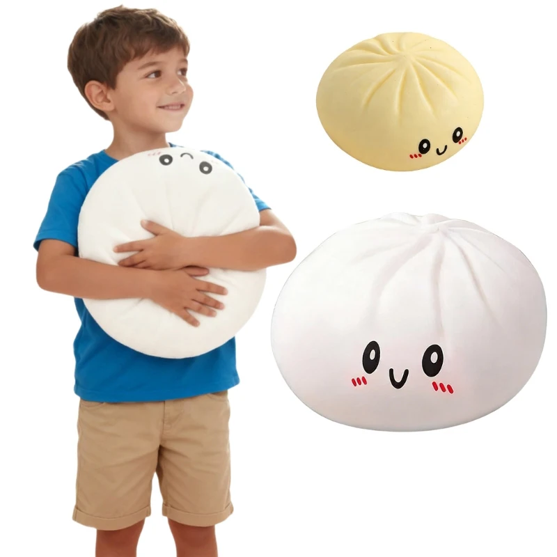 Juguete sensorial para apretar Dumpling gran tamaño con cesta vaporera para juego realista y alivio del estrés, P9YB