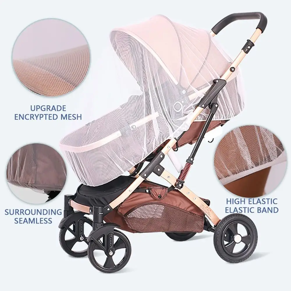New Breathable Pushchair Mosquito Net Folding Lightweight Infant Protection Mesh Stroller Accessories Outdoor