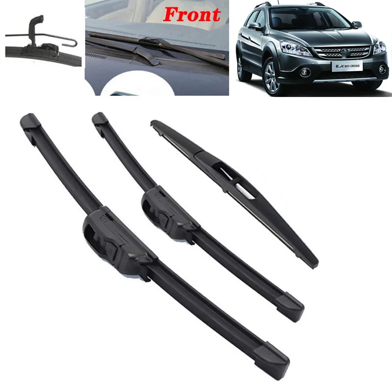 Front and Rear Windshield Wiper Blade For Dongfeng DFM H30 Cross 2014-2016 Windscreen Window Back Brushes blades