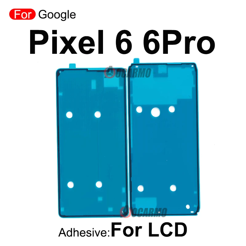 Aocarmo สําหรับ Google Pixel 6 Pro 6Pro จอแสดงผล LCD ด้านหน้ากาวกาวสติกเกอร์เทปกาวเปลี่ยน Pats