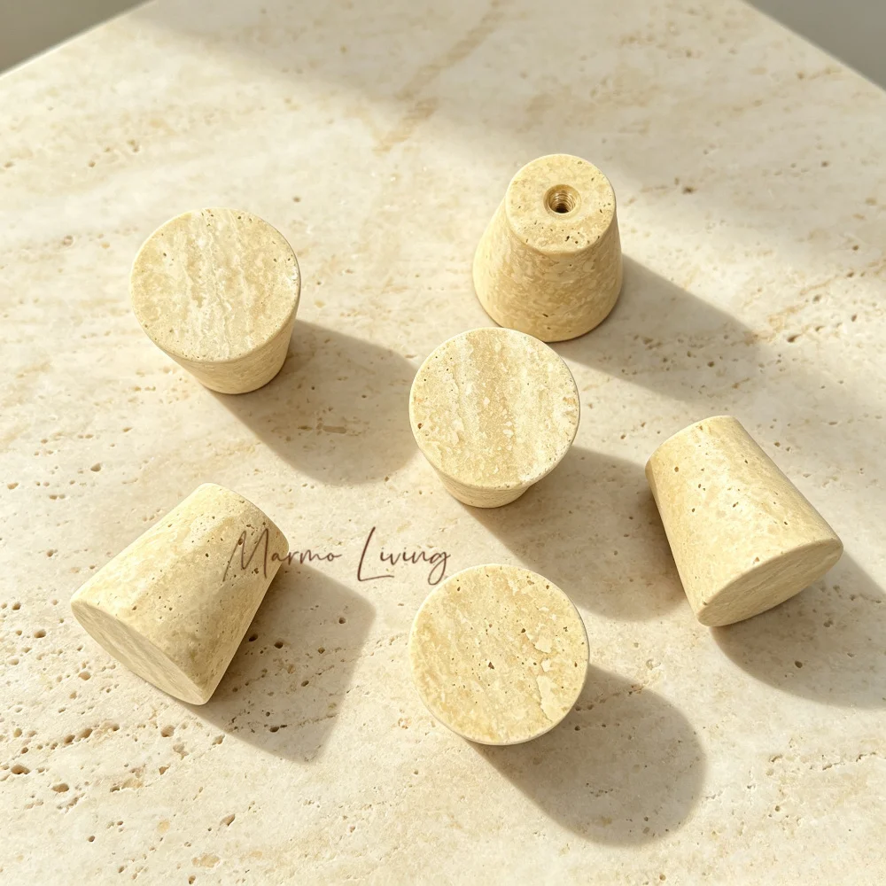 Natural Stone Drawer Cabinet Handle Marble Knobs for French Wardrobe Cabinet Luxury Villa Decor
