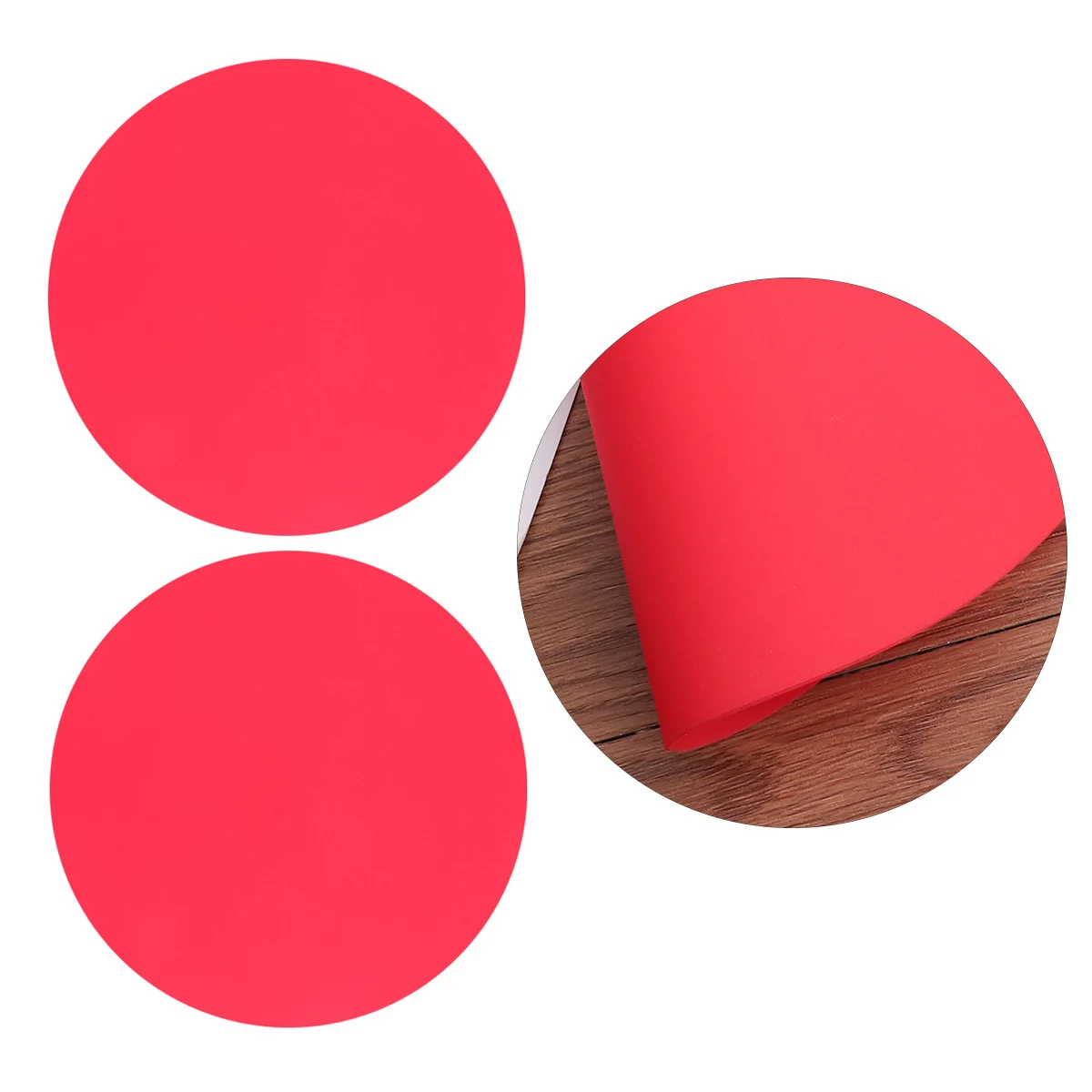 

2pcs Silicone Non-Slip Pad 30Cm Round Heat Insulation Mat For Kitchen Oven Microwave Freezer Pot Holder Coaster Baking Liner