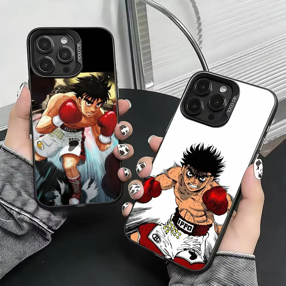 

Hajime no Makunouchi Ippo Phone Case For iPhone 17,16,15,14,13,12,11 Plus,Pro Max,XS,Colored Silver Plated Inside Cover