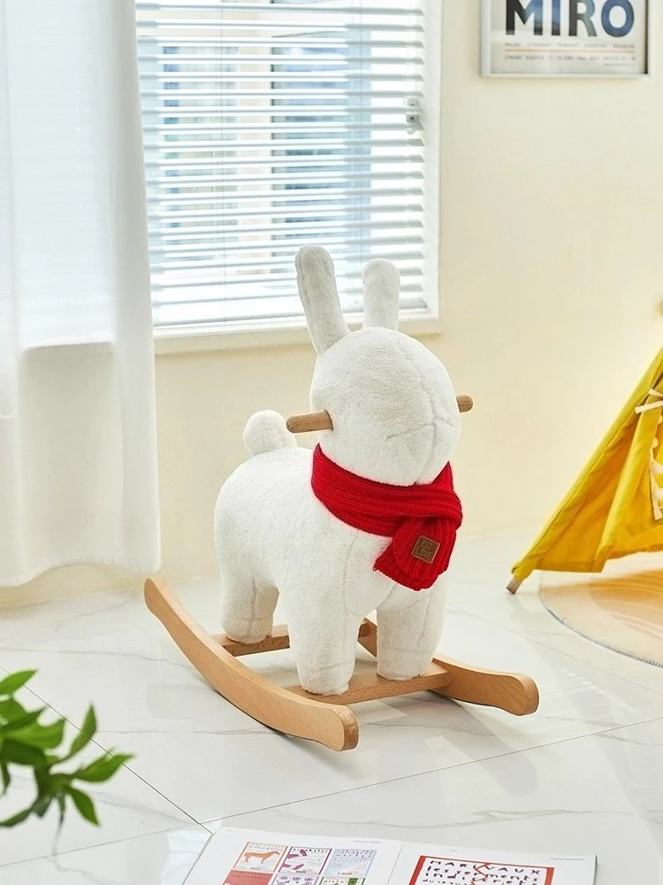 Creative Cartoon Animal Stool Cute Rabbit Rocking Chair Children's Room Low Stool Nordic Furniture Living Room Soft Decoration