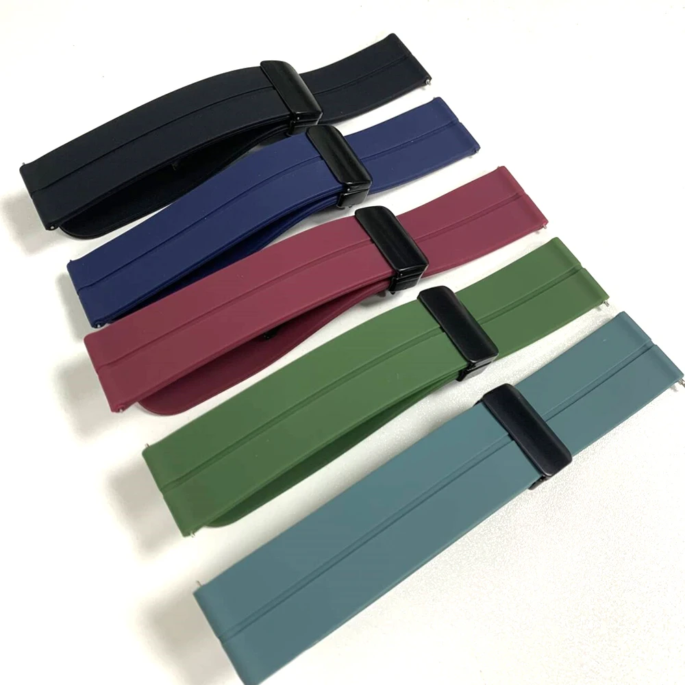 Силиконовый спортивный ремешок для часов с магнитной пряжкой для HUAWEI WATCH 5 4Pro 3 GT 5 Pro GT5 GT4 20 мм 22 мм ремешок Honor MagicWatch 2 браслет