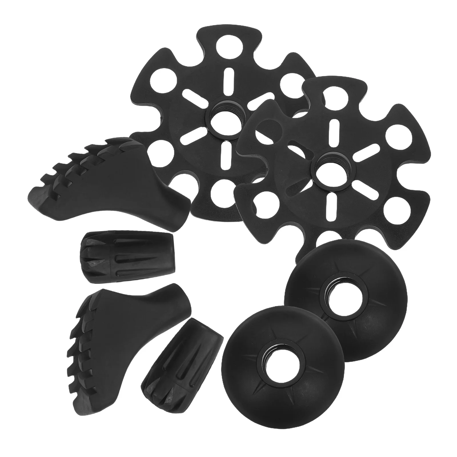 

8Sets Trekking Poles Tips Hiking Sticks End Caps Protectors Rubber Accessories Mud Snow Protection Durable Grip