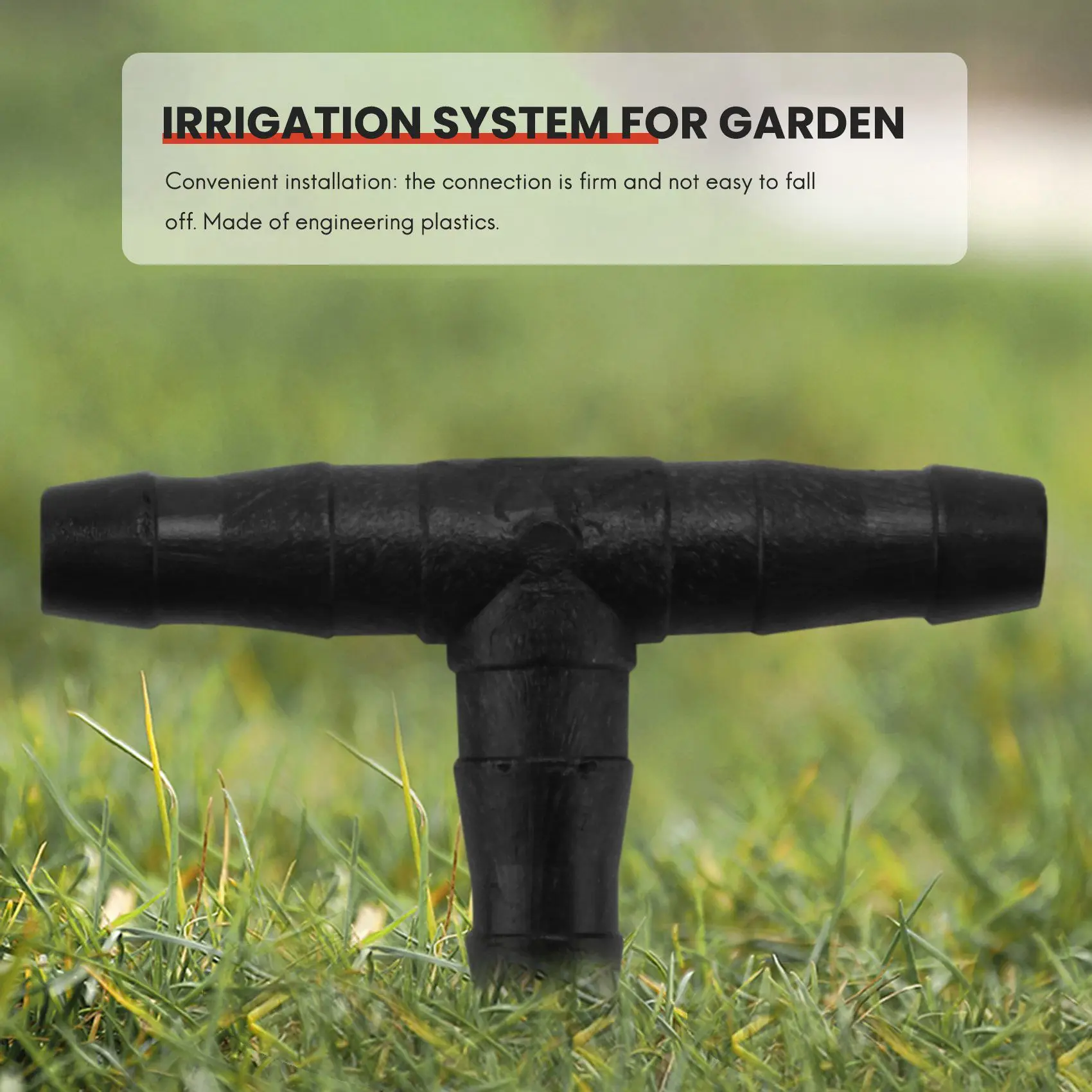 ABJN-200Pcs 1/4 Inch Universal Barbed Tee Fittings, Drip Irrigation Barbed Connectors For 1/4 Inch Water Hose Connectors