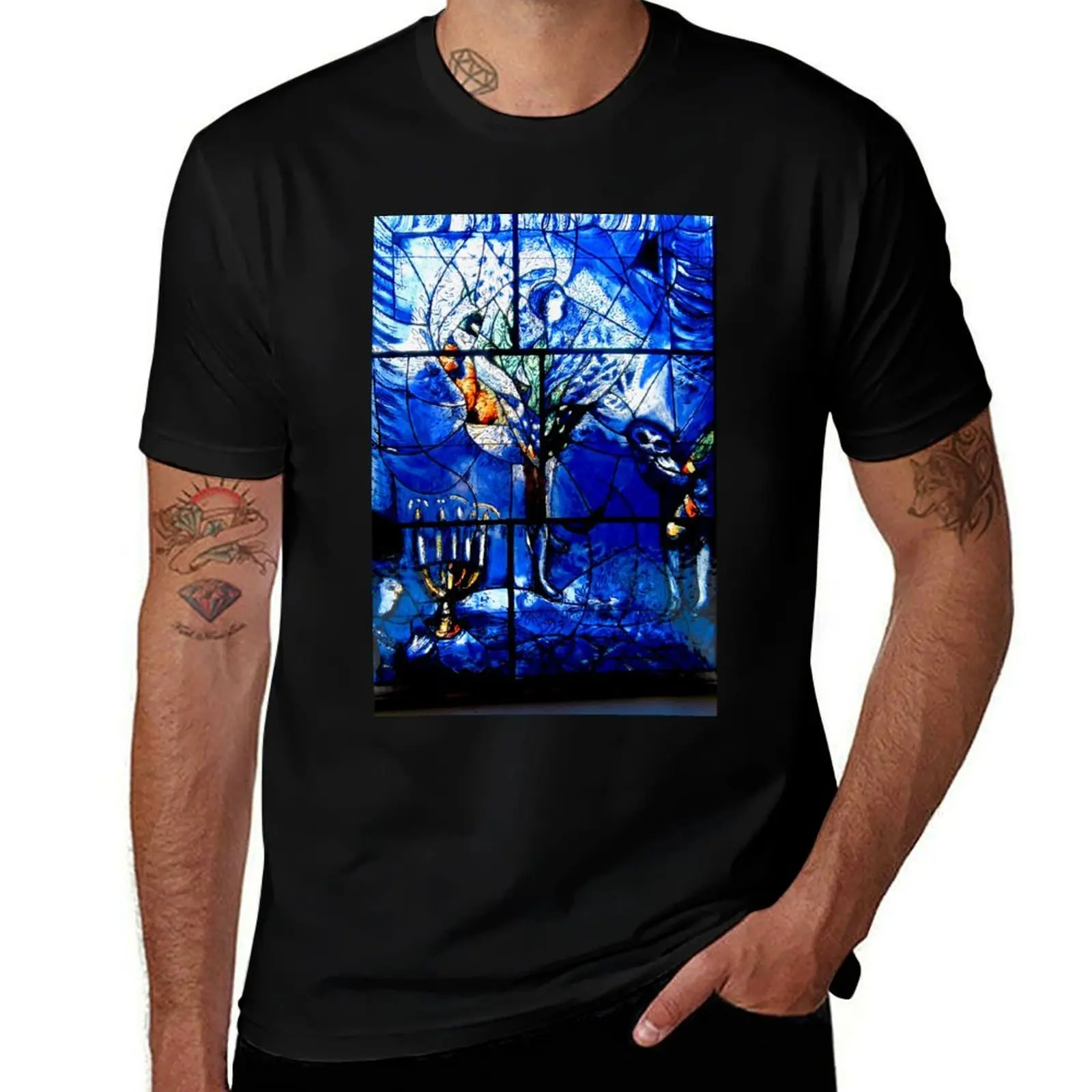 

Marc Chagall glass panel T-Shirt Plus Size Non-Shrink T-Shirt