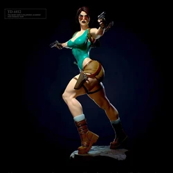 Fighting Laura Resin Figure Full 1/24 Scale 75mm Model Kit Diy Miniatures GK Unassembled and Unpainted Diorama Toys