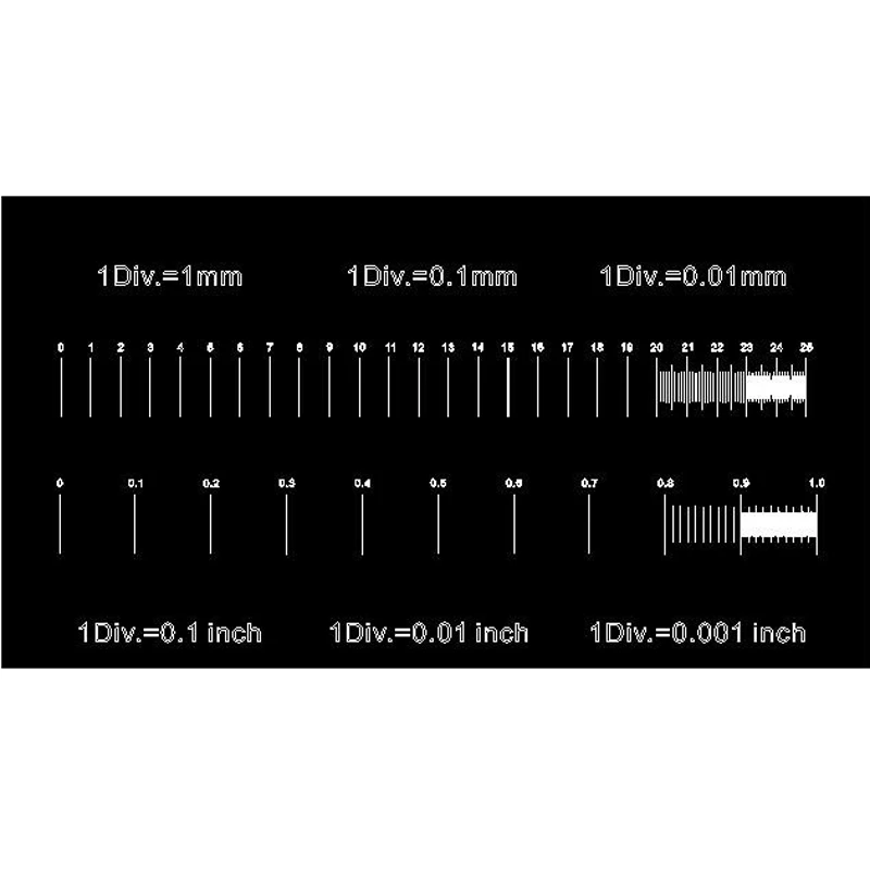 ProScope Dual Graduated,Metric And Inch Scale Stage Micrometer 0.001 Inch 0.02mm