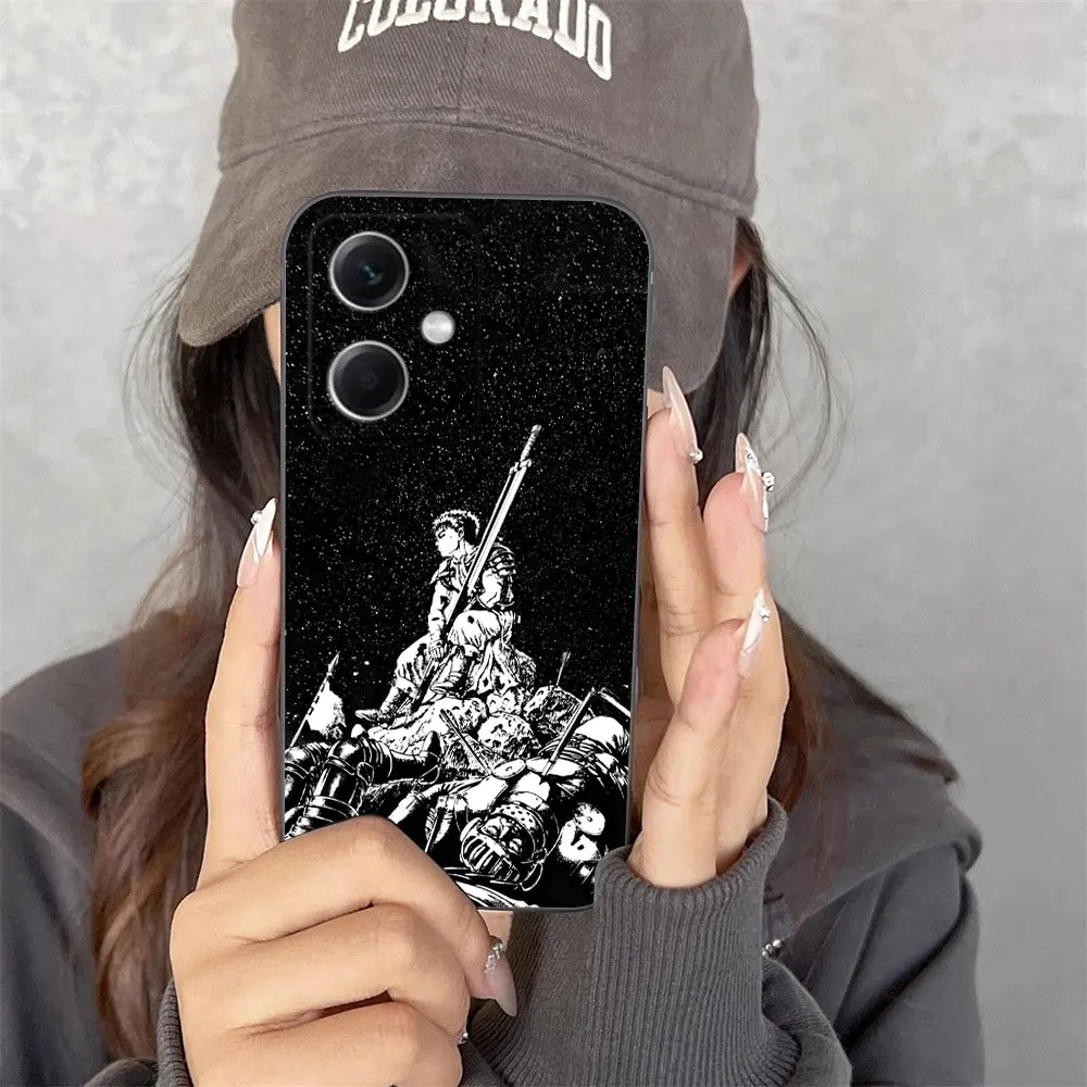 Berserk Guts Manga Funda de teléfono para Redmi Note 14 13 12S 11 11T 11S 10 9T 9S 9 8T Pro 5G 4G Funda de silicona Funda Shell