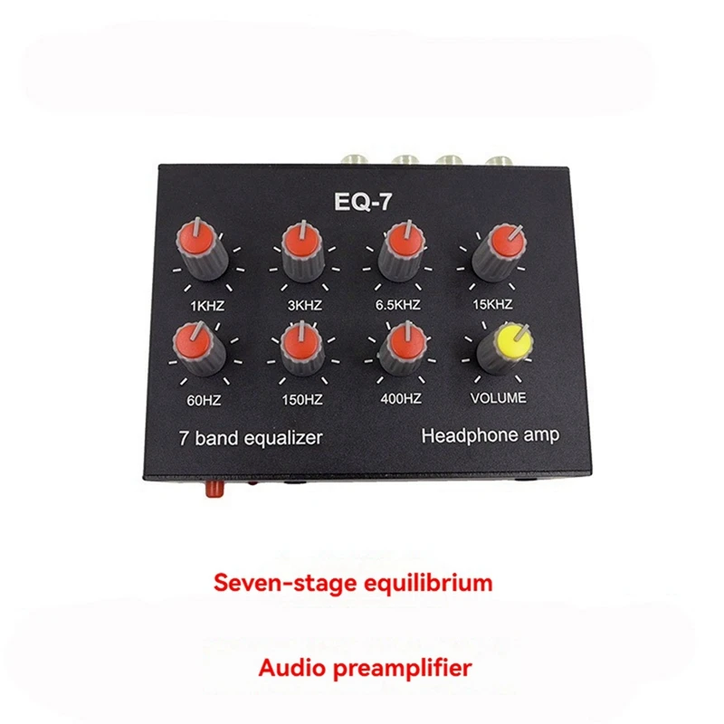 DC5-12V 7 Band Sound Equalizer High Medium Bass Adjustment Digital Equalizer Audio Adjustable Preamplifier For Earbuds