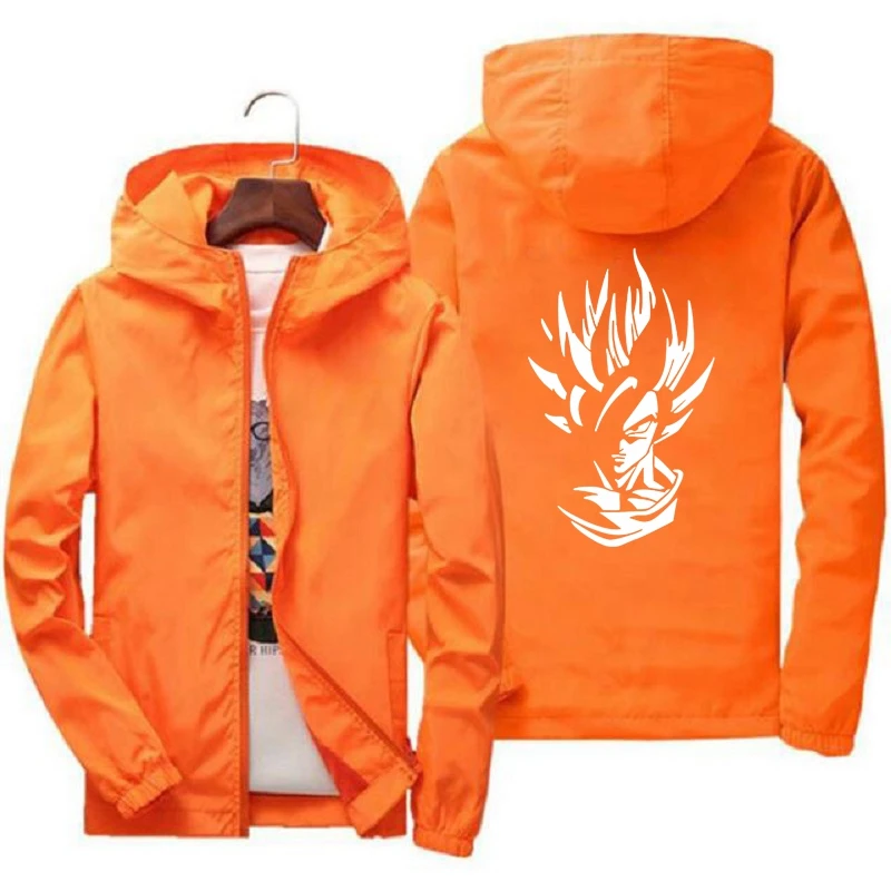 Hot Anime D-Dragons Jacket Ball Z Sweatshirts Zipper Coats Cardigan Goku Kame Symbol Casual Baseball Jacket