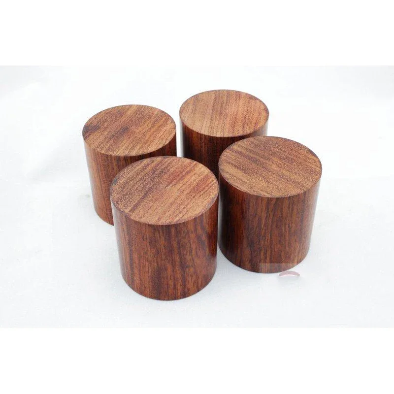 4PCS Rosewood HiFi Audio Speakers Amplifier Chassis Anti-shock Shock Absorber Foot Feet Pads Vibration Absorption Stands 45*45mm