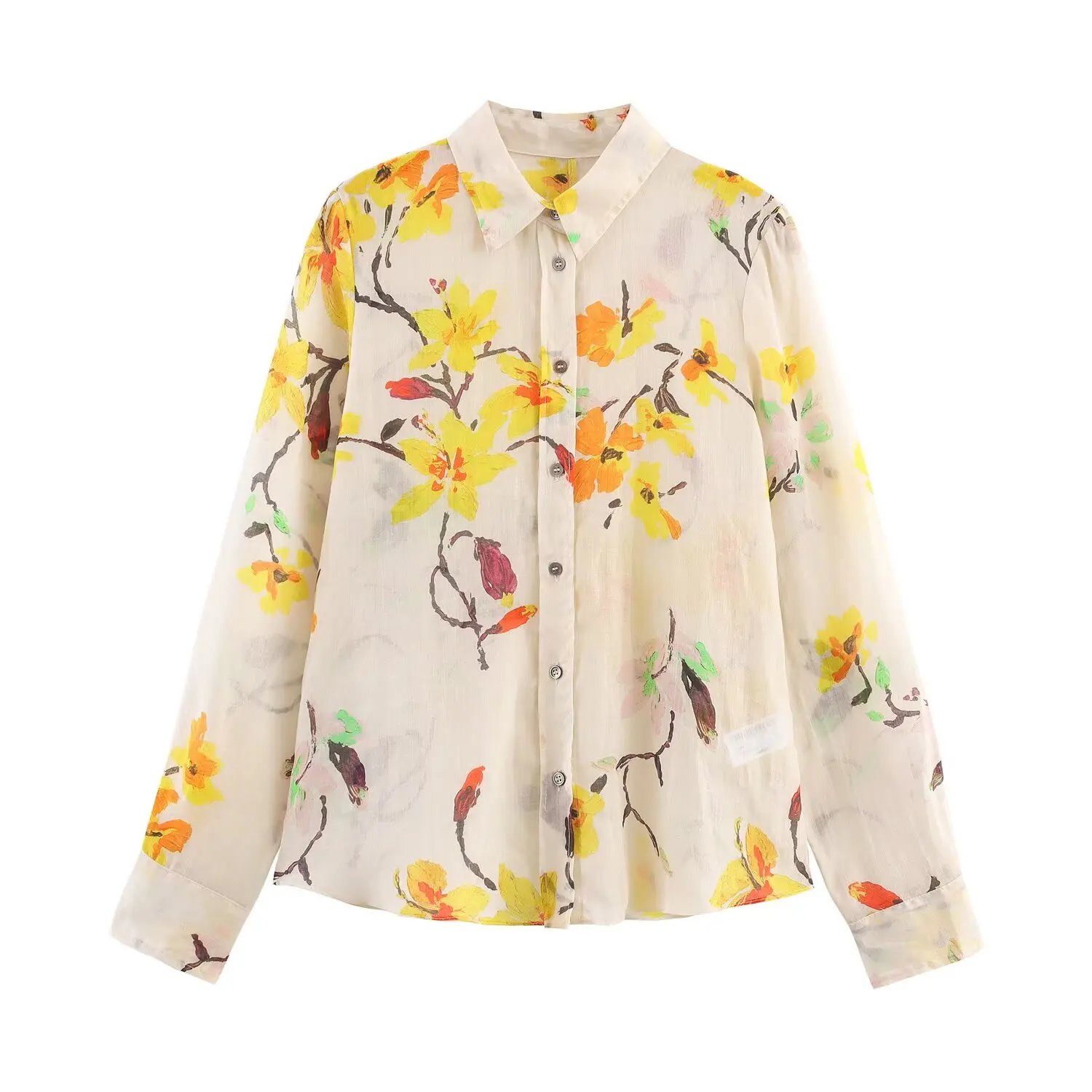 JNLEAOG-Conjunto de moda para mujer, csa con estampado Floral y plones largos, fibra de poliéster, manga larga, corte ...