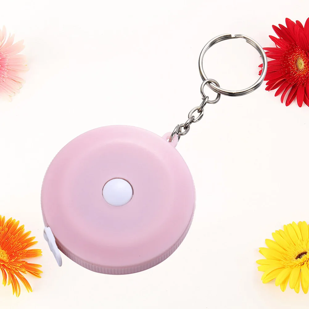 

Mini Tape Measure Portable Pink 1.5m High Precision Ring Design Suitable for Home Outdoor Measuring Waist Bust Height