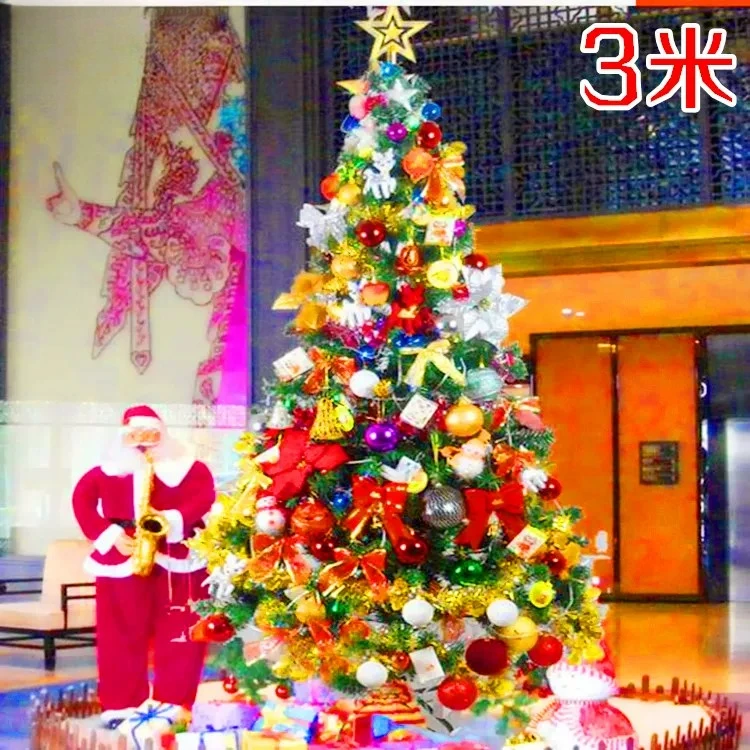 Dense Plump Branches Luxury Xmas Tree Kit 3 Meters for commercial mall public area holiday atmosphere layout