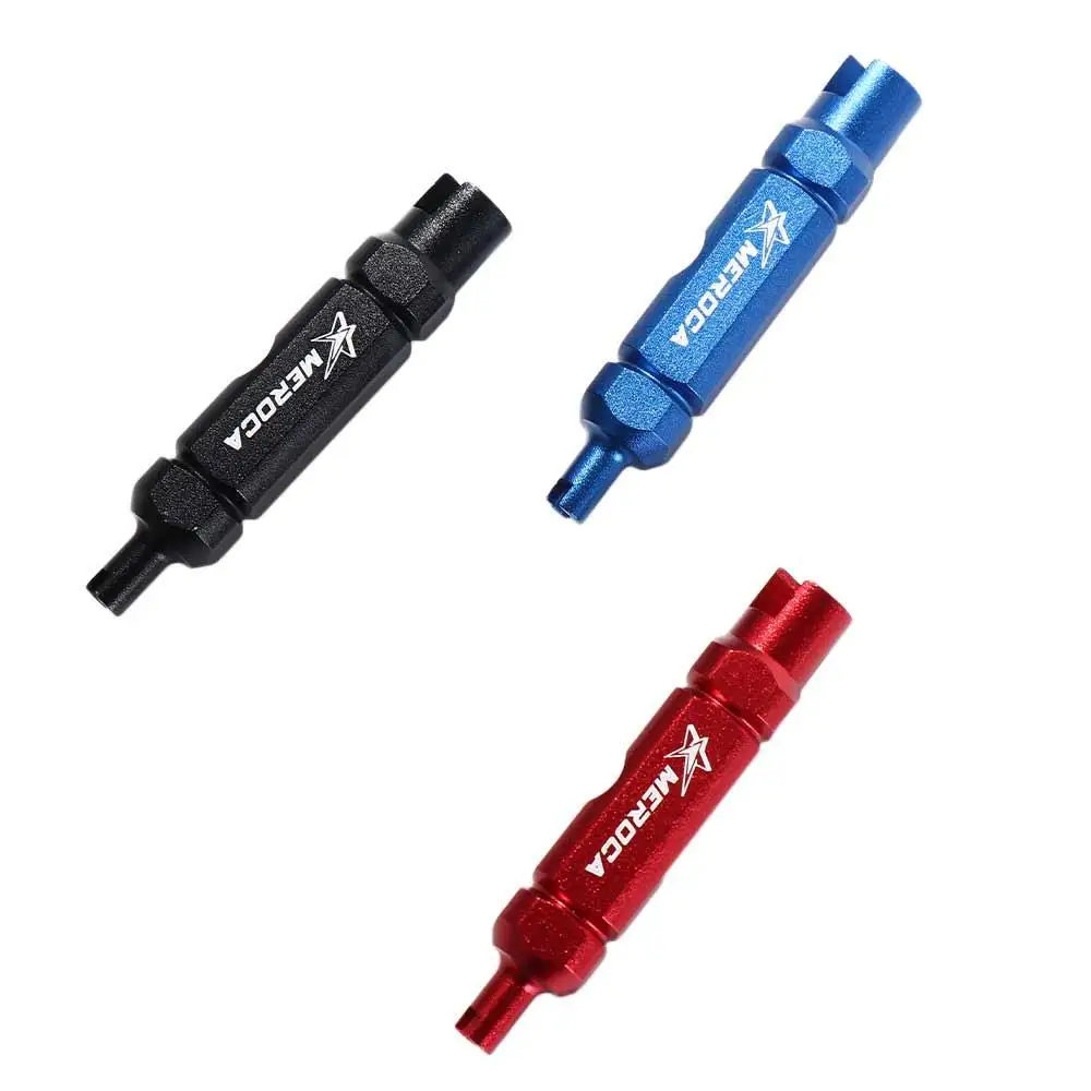 3 in 1 Schrader Valve Tool Aluminium Alloy Disassembly Valve Core Wrench CNC Turning Portable Air Nozzle Wrench Tube Tire