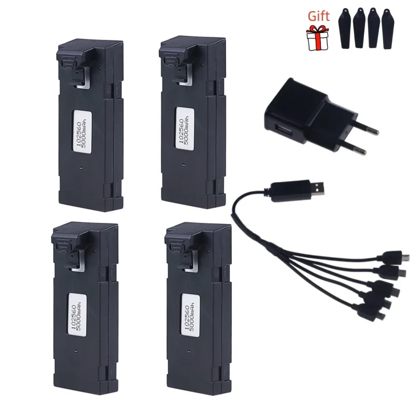 Originele Oplaadbare 3.7V 5000Mah Li-Ion Batterij Voor Rc Drone E88 E88pro E525 E99 P1 F185 F195 E100 Rc Quadcopter Onderdelen Batterij