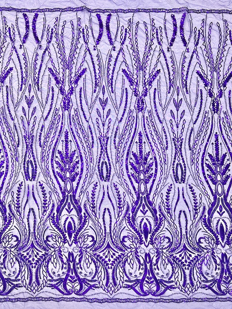 

Tissu africain français en dentelle à paillettes, Tulle de haute qualité, matériel de robe brodé de perles nigérianes pour fête