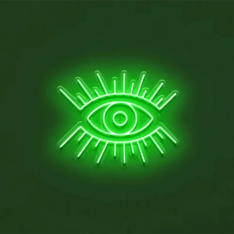 Evil Eye Neon Sign Festival and Event Lights | Good Luck and Protection Sign | Neon Home Decor | Party Decoraton | USB Led Light