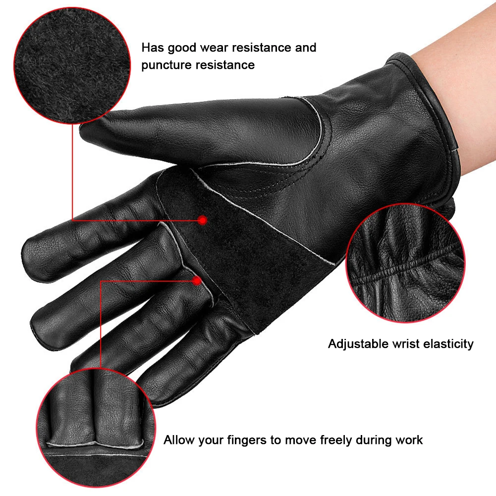 Full Finger Outdoor Gloves Wear-Resistant Insulated Work Gloves For Auto Mechanic Moving Work