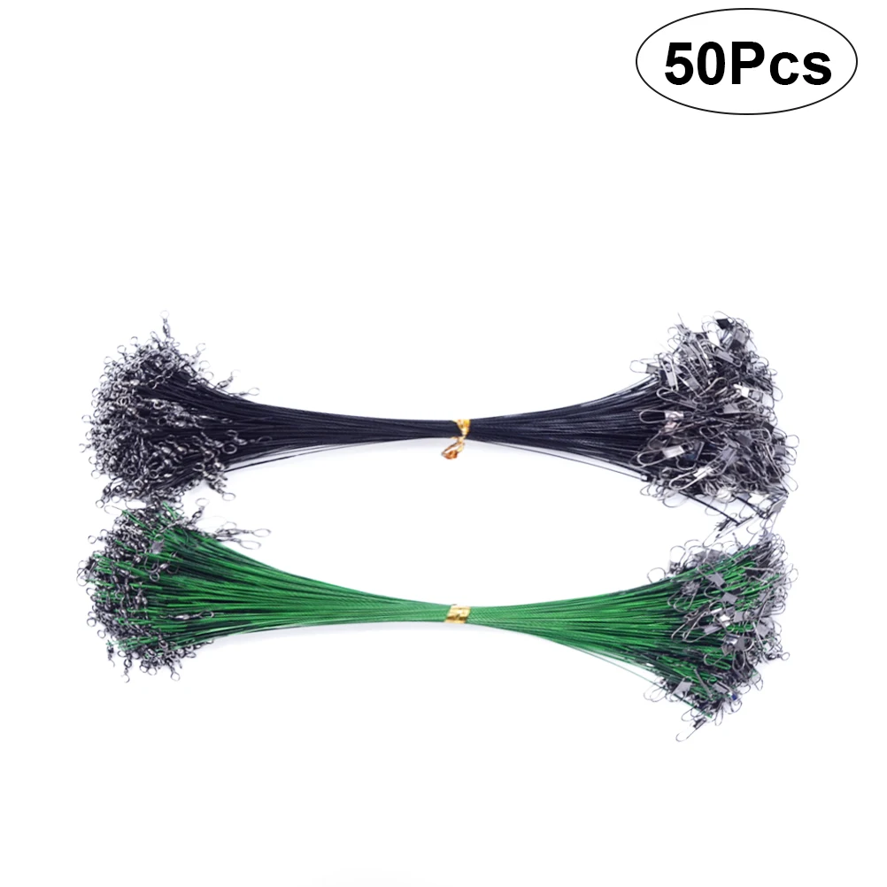

50 Pcs Fishing Line Jigging Braid Lines Stainless Heavy Duty Lanyard Steel Wire