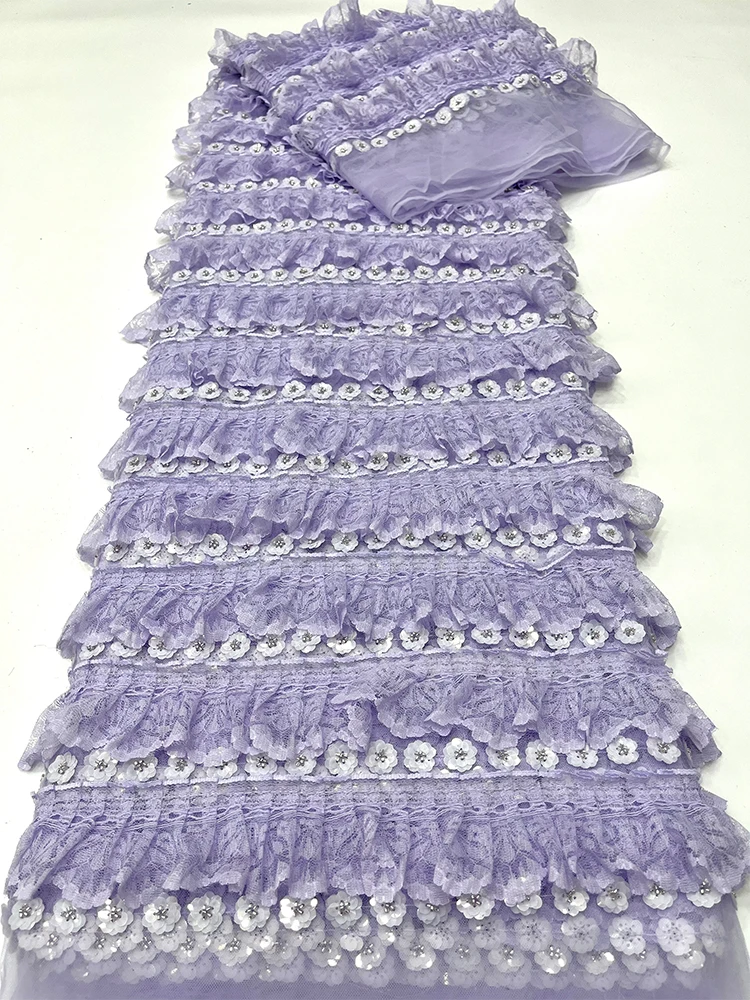 

Bla Lace Tulle Fabric Beaded Eing Small Flower Embroidery Dr Fabric for Children's Clothing And Dres Home Sponge Pad
