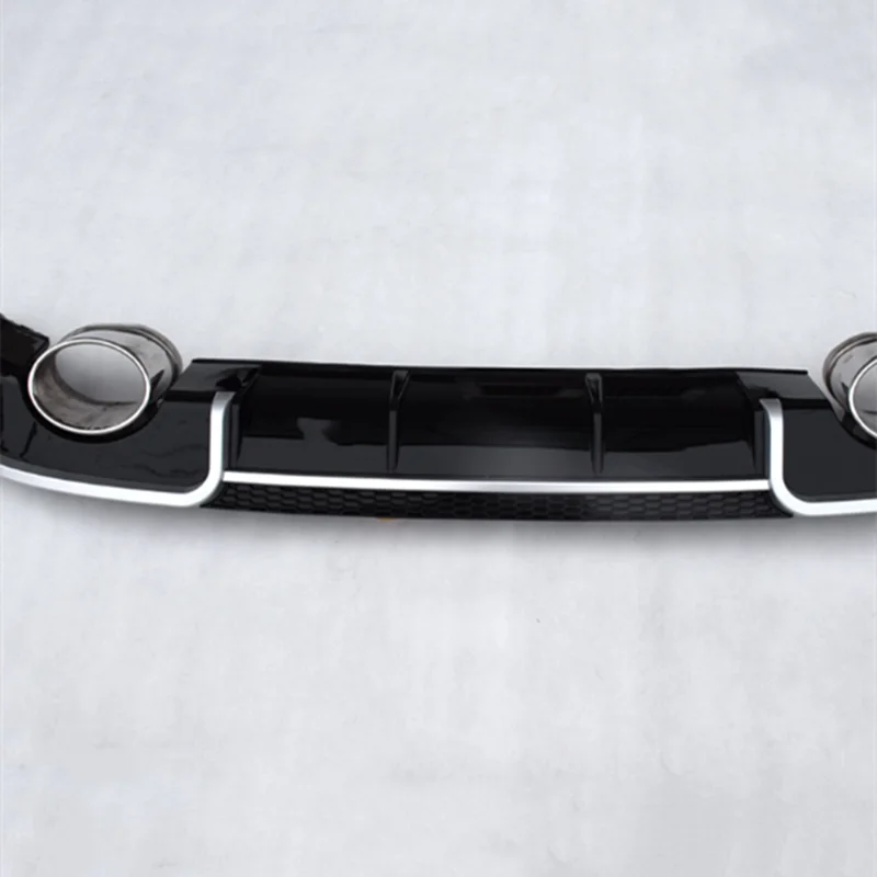 لمعان أسود السيارات الناشر شفة ممتصة للصدمات الخلفية لأودي A3 2014 2015 2016 ترقية RS3 نمط منتشر العادم الشفاه تلميح #2