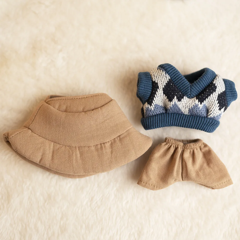 15/17 cm Labubu Vestiti Vestito Maglione Pantaloni Cappello Vestiti per bambole Seduti Accessori per feste Coltiva la capacità pratica Giocattoli per bambini