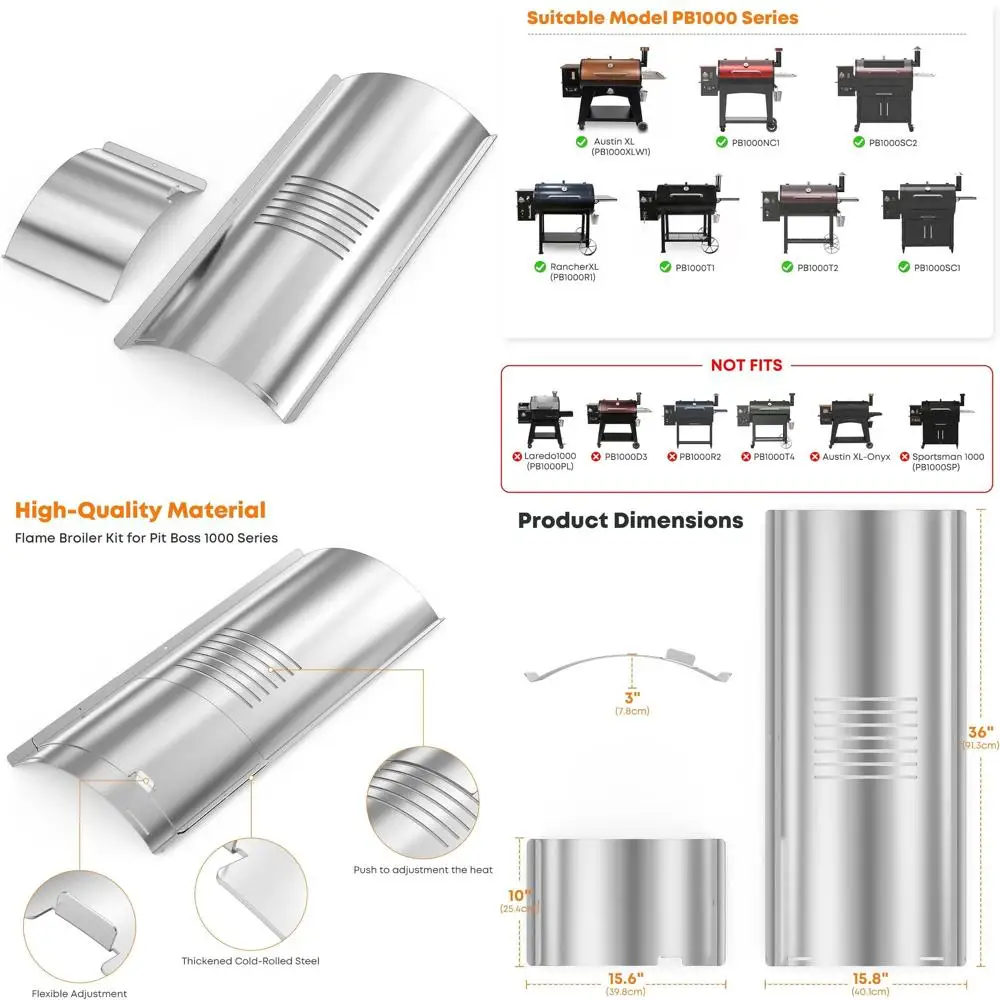 

Pellet Grill Main Plate Slider Replacement Parts for Pit Boss Smoker Grills