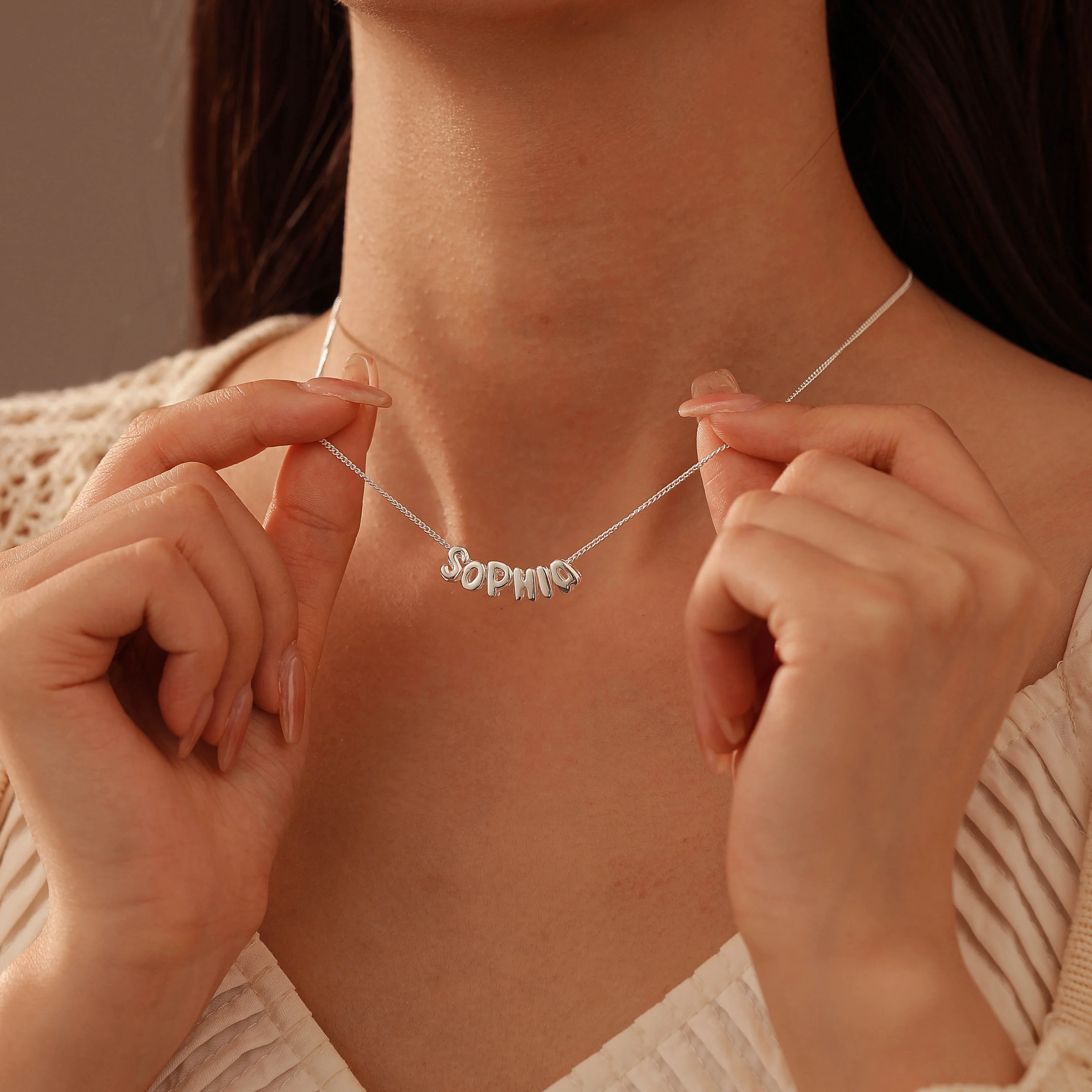 

Personalized 3D Letter Name Necklace Custom Bubble 3D Initial Charm 3D Letter Necklace Bubble Name Necklace Personalized Jewelry