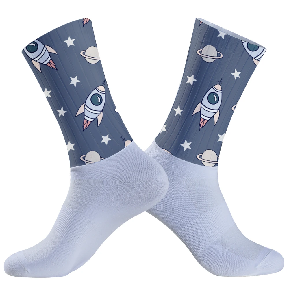 Neue Space Bike Socken Männer Krankens ch wester Kompression Radfahren für Frauen MTB Guard Socken Strümpfe Sport Socken