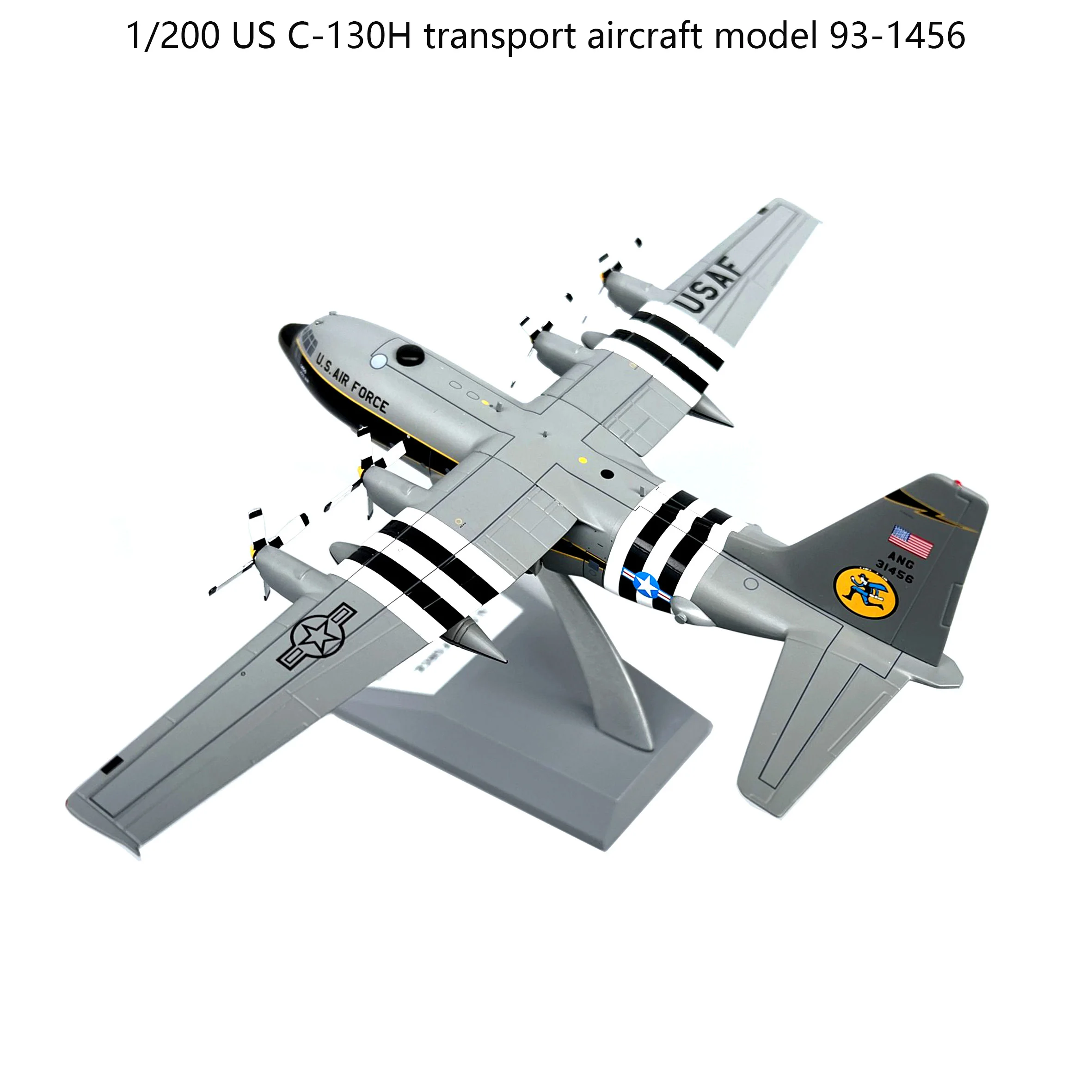 IN1/200 US C-130H transport aircraft model 93-1456  Alloy finished product collection model