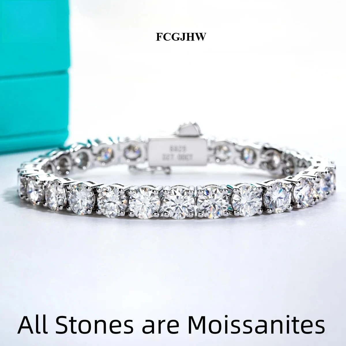 FCGJHW Jewel Теннисный браслет с муассанитами 3 мм/4 мм/5 мм/6,5 мм из стерлингового серебра S925, свадебные браслеты для женщин и мужчин 2026
