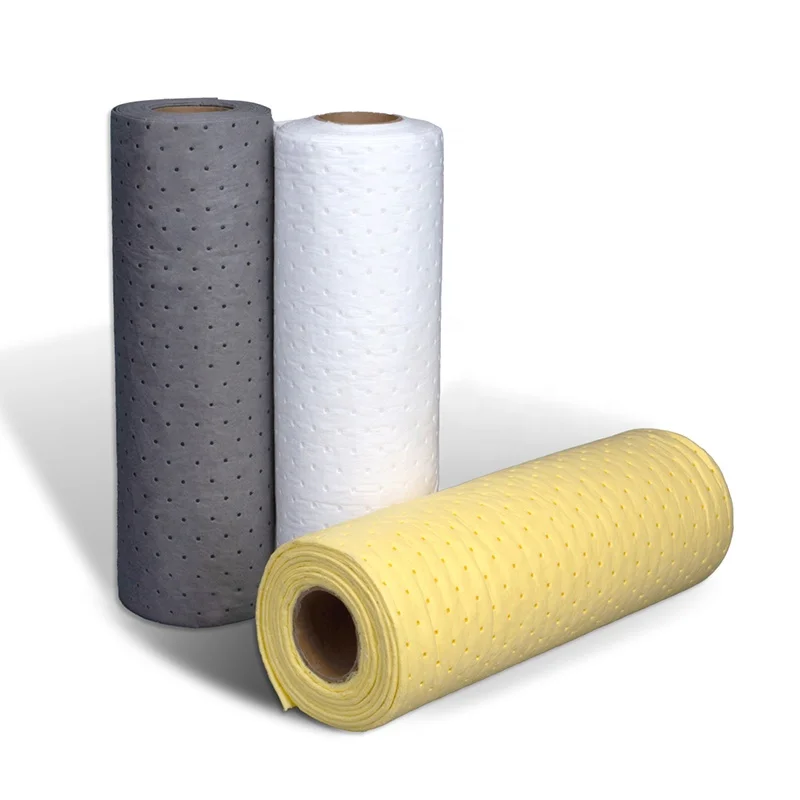 لفة حصيرة ماصة للزيت فقط من البولي بروبيلين، لفة حصيرة ماصة كيميائية، لفة سجادات ماصة عالمية