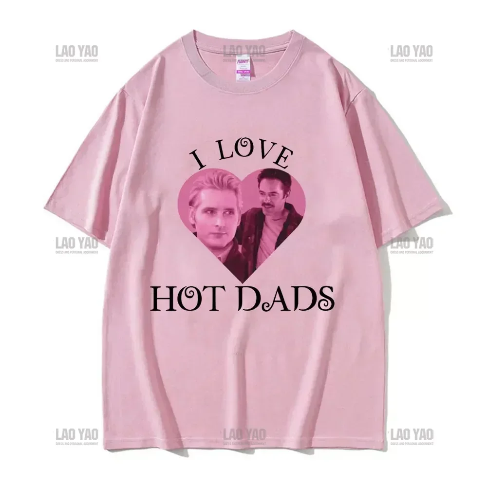 أنا أحب الآباء الساخنة تي شيرت للرجال والنساء ، ملابس الشارع القطنية الفضفاضة ، الملحمة ، تشارلي ، تشارلي ، بجعة ، تشارلي ، بجعة ، بيلي بورك #4