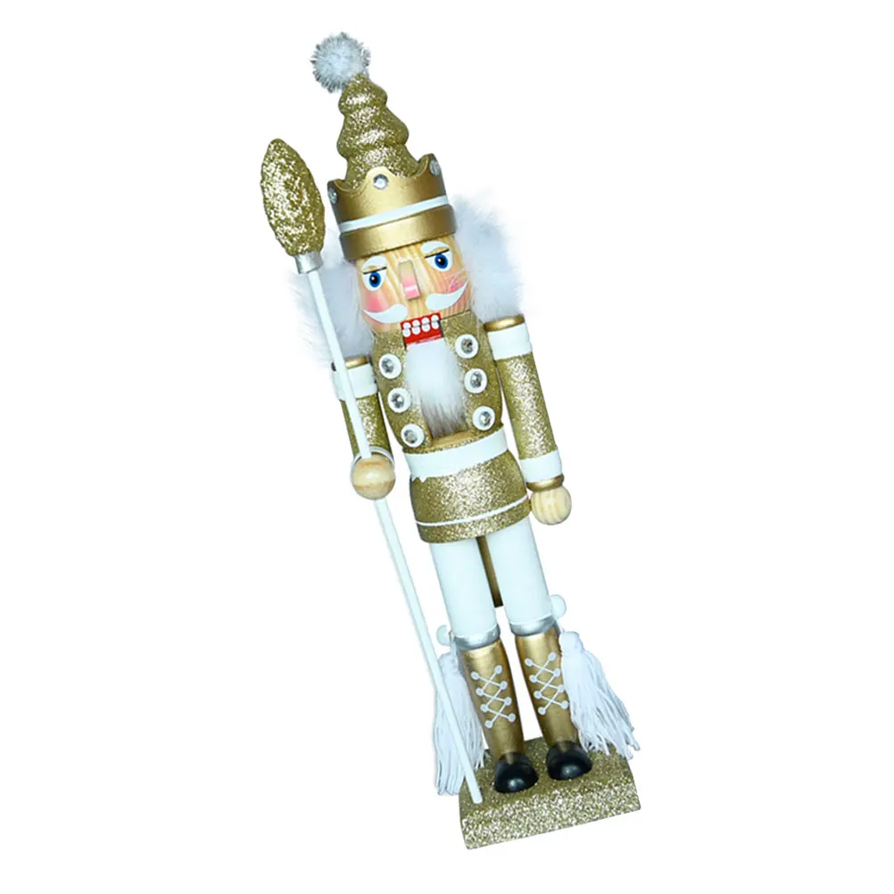 

Christmas Wooden Nutcracker Decor Xmas Gift Traditional Figure for Living Room Bedroom Car Festive Table Centerpiece