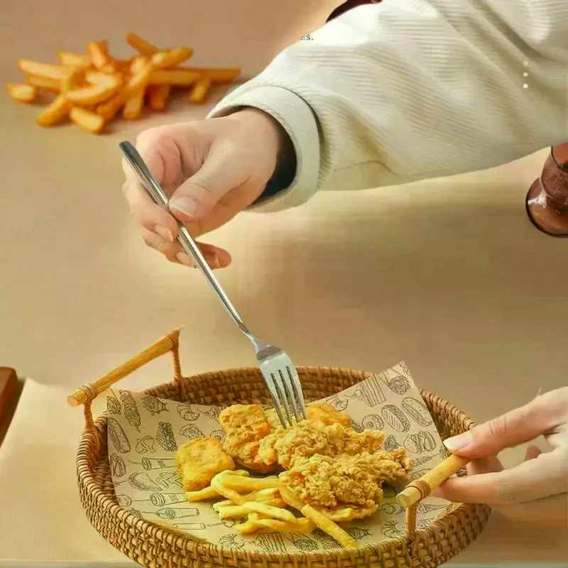 100pcs Oil-Proof Baking Food Wrapper Wax Paper Burger French Fries Wrapping Oilpaper Kitchen Sandwich Bread Food Baking Tools