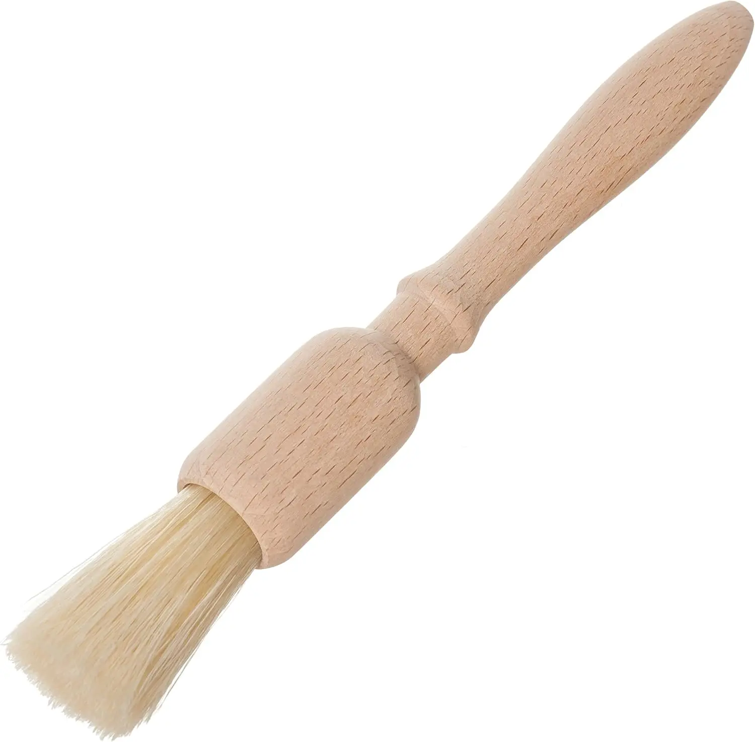 

Natural Pig Bristle Pastry Brush with Beechwood Handle for Basting, Glazing, Applying Eggwash, 7-1/4 inches for Cooking and