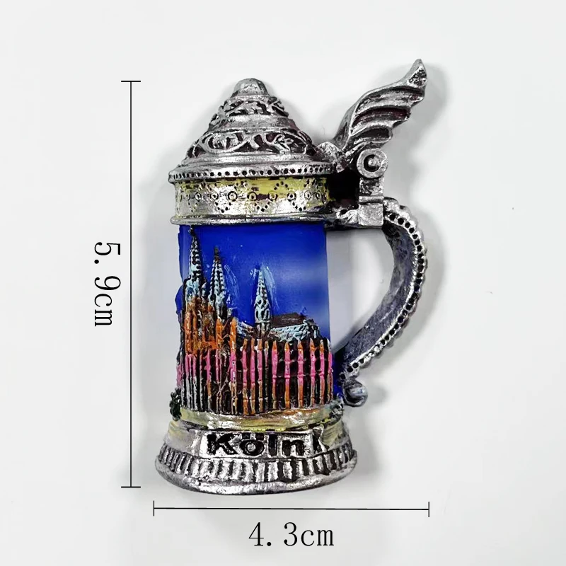 

Cologne, Germany World Travel Souvenir 3D Magnetic Refrigerator Sticker, Exquisite 3D Cup Home Decoration